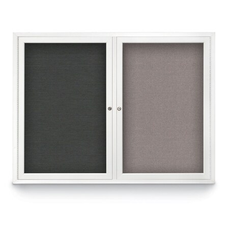 United Visual Products Corkboard, Amethyst/Satin, 60" X36" UV405-SATIN-AMETHY